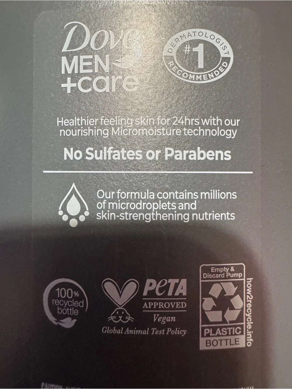 Dove Men+Care Extra Fresh Body & Face Wash — Gray with Green Label